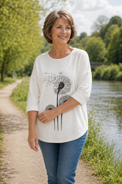 Embellished Dandelion Knit - Cream