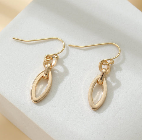 Oval Drop Earrings