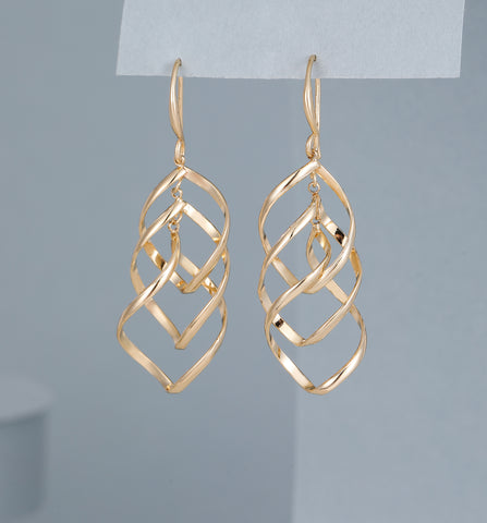 Entwined Leaf Shape Earrings