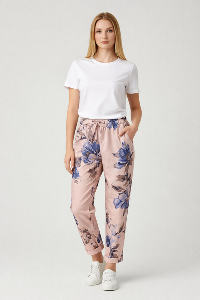 Floral Print Magic Trousers - Pink