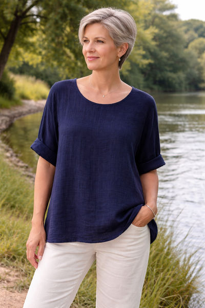 Cotton Top - Navy