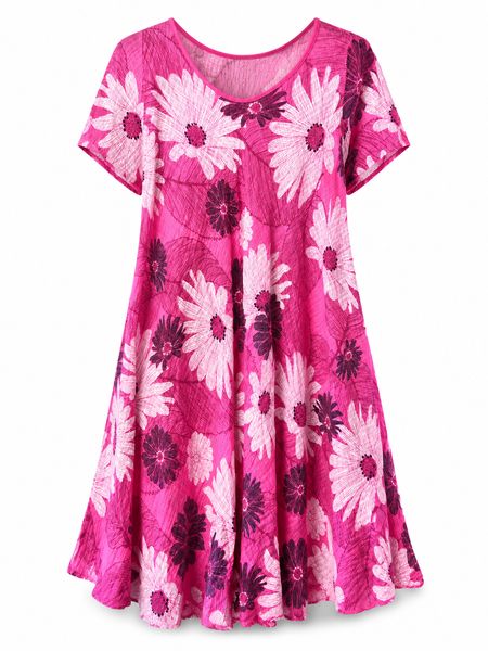 Bold Daisy Dress - Fuchsia