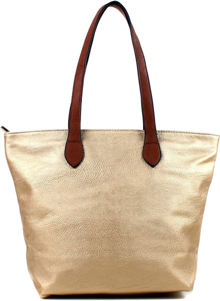 Ladies Tote Bag - Metallic Gold