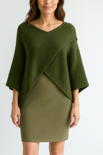 Cross Over Knit - Khaki