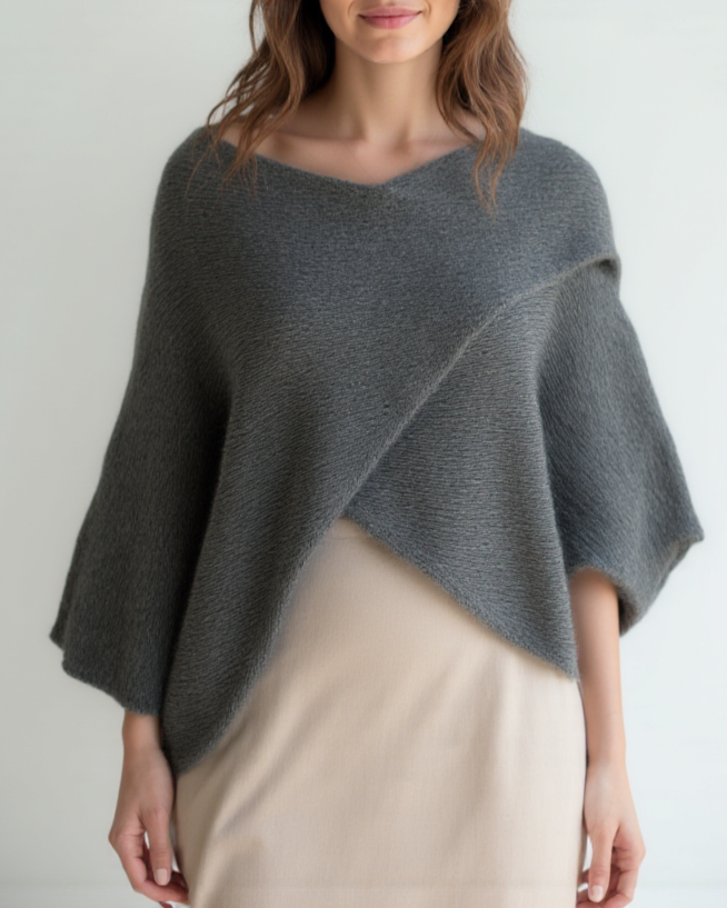 Cross Over Knit - Grey