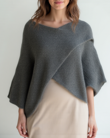 Cross Over Knit - Grey