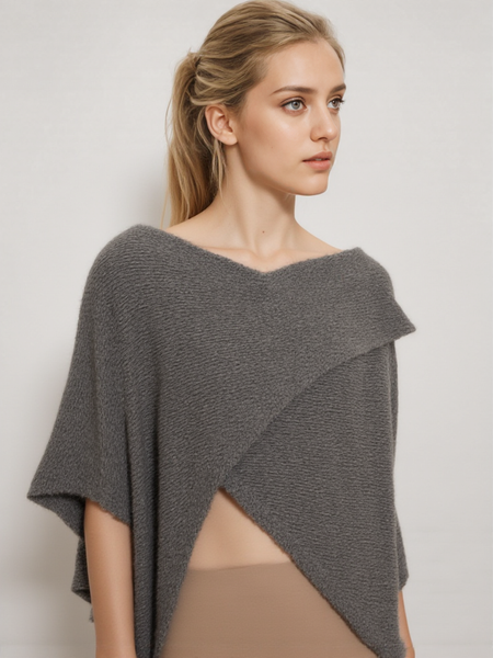 Cross Over Knit - Grey