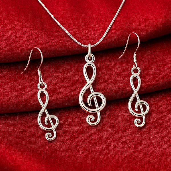 SPECIAL OFFER  - was £50, now £35 : Silver 925 Musical Note Set