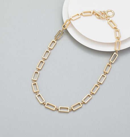 Square Linked Necklace