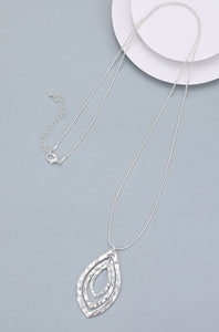 Multi Silver Leaf Necklace