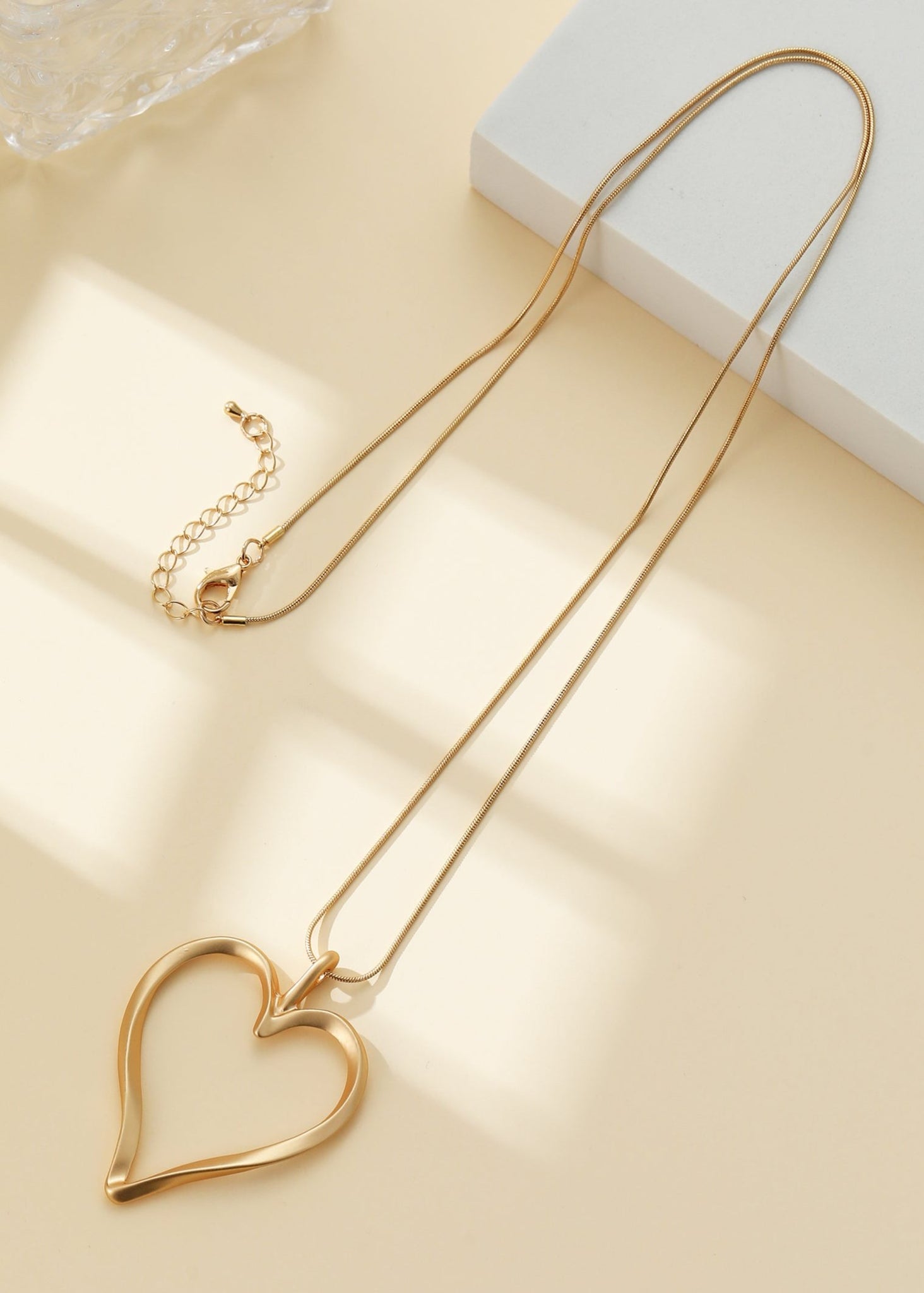 Matt Gold Heart Pendant