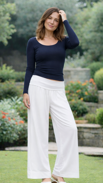 Palazzo Trousers - White