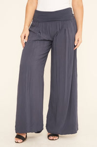Palazzo Trousers - Navy