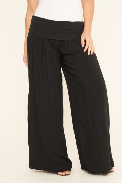 Palazzo Trousers - Black