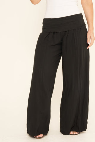 Palazzo Trousers - Black