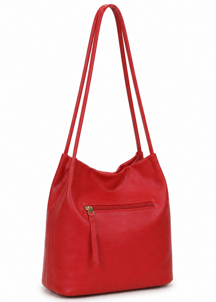 Slouch Shoulder  Bag - Red
