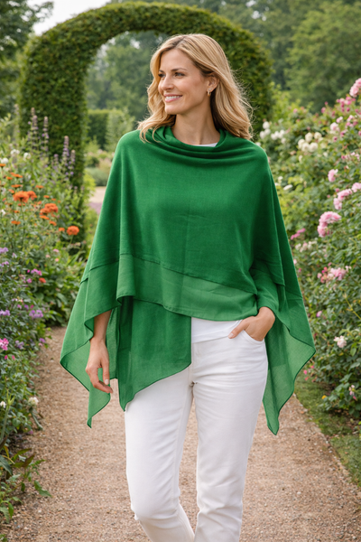 Summer Poncho - Granada Green