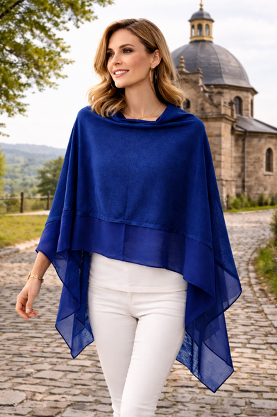 Summer Poncho - Cobalt Blue