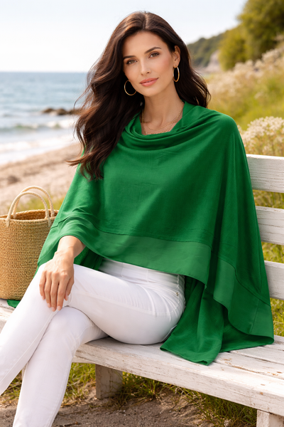 Summer Poncho - Granada Green