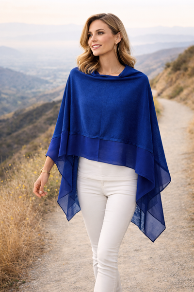 Summer Poncho - Cobalt Blue