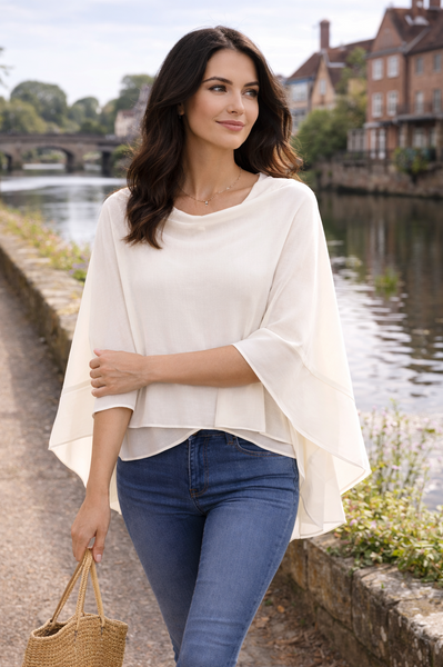 Summer Poncho - White Ivory