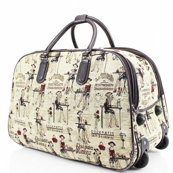 Tapestry Trolley/Luggage Bag - Cocktails