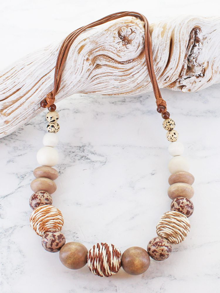 Chunky Wood Necklace