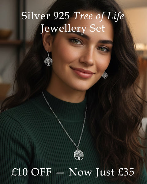 SPECIAL OFFER - was £50, now £35 :  Silver 925 Tree of Life Set