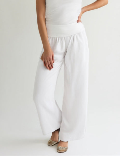 Palazzo Trousers - White