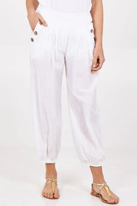 3 Button Trousers - White