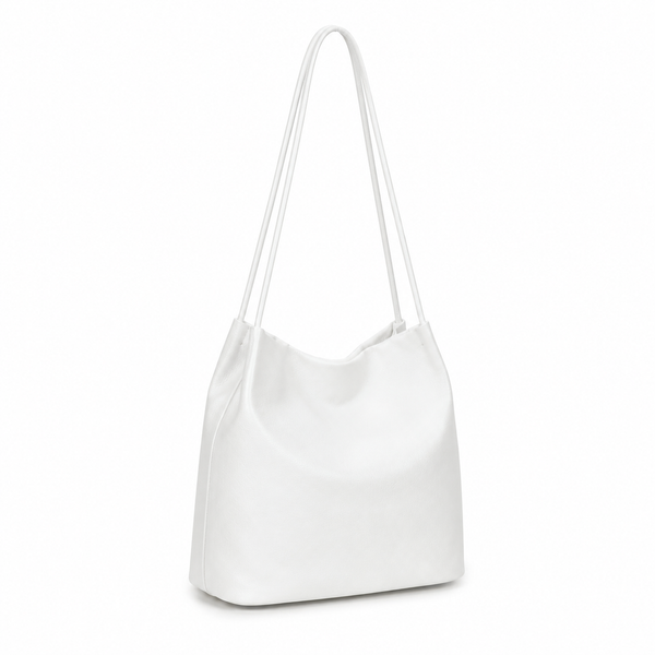 Slouch Shoulder  Bag - White