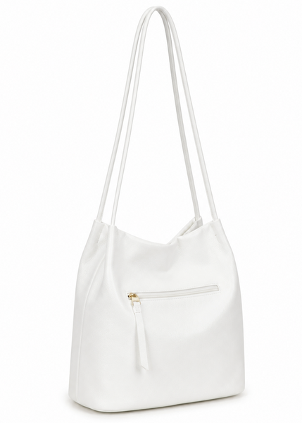 Slouch Shoulder  Bag - White