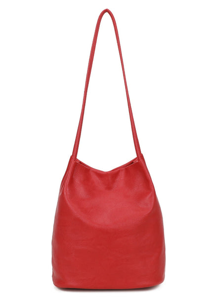 Slouch Shoulder  Bag - Red