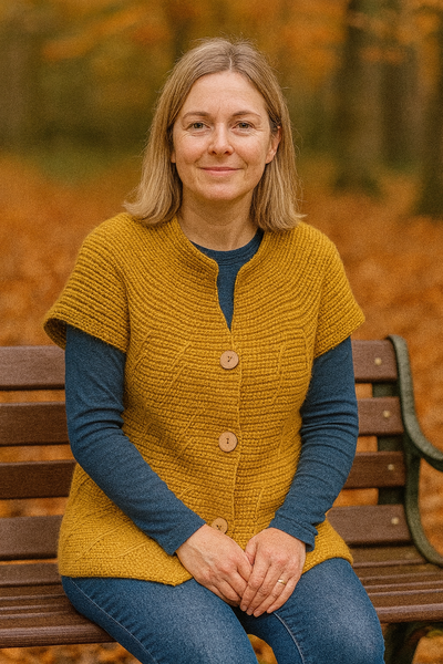 Short Sleeve 3 Button Cardigan - Mustard