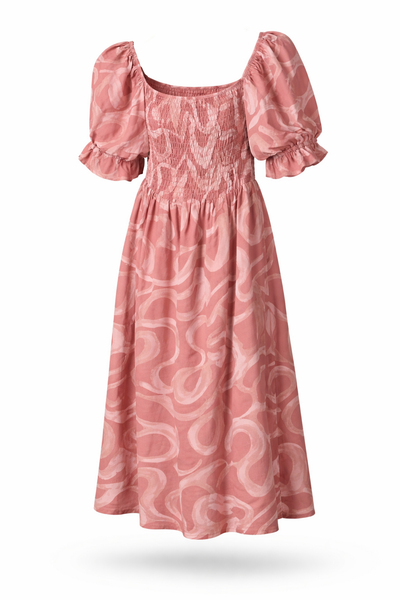 Emily Swirl Dress - Dusty Pink