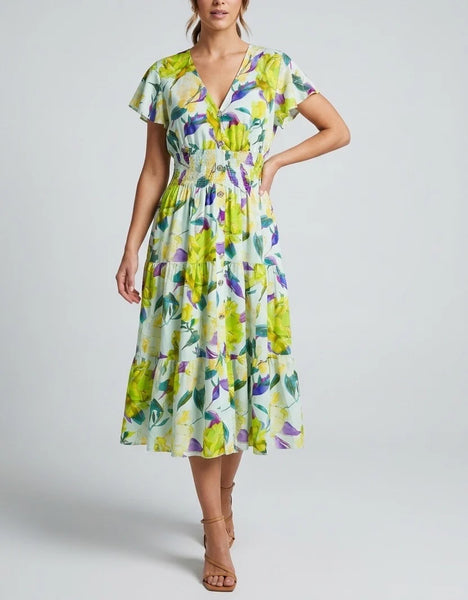 Bold Flower Hi Lo Dress - NEW LAVEN 2