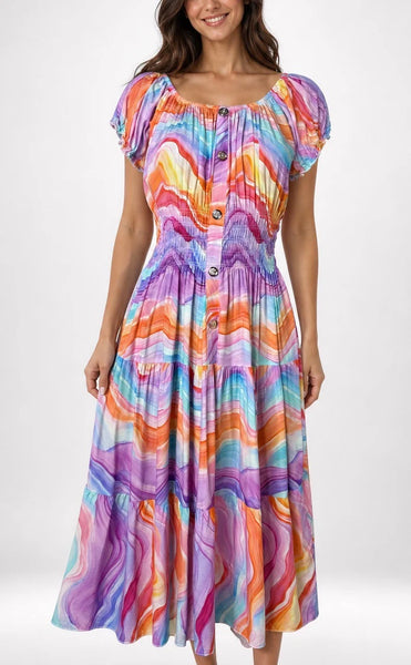 Bold Flower Hi Lo Dress - NEW LAVEN 2 (Copy)
