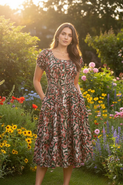 Bold Flower Hi Lo Dress - NEW LAVEN 2 (Copy) (Copy) (Copy)