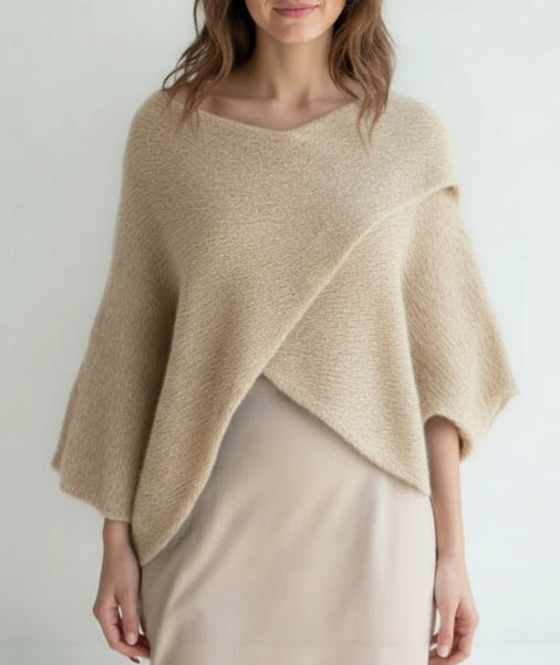 Cross Over Knit - Beige