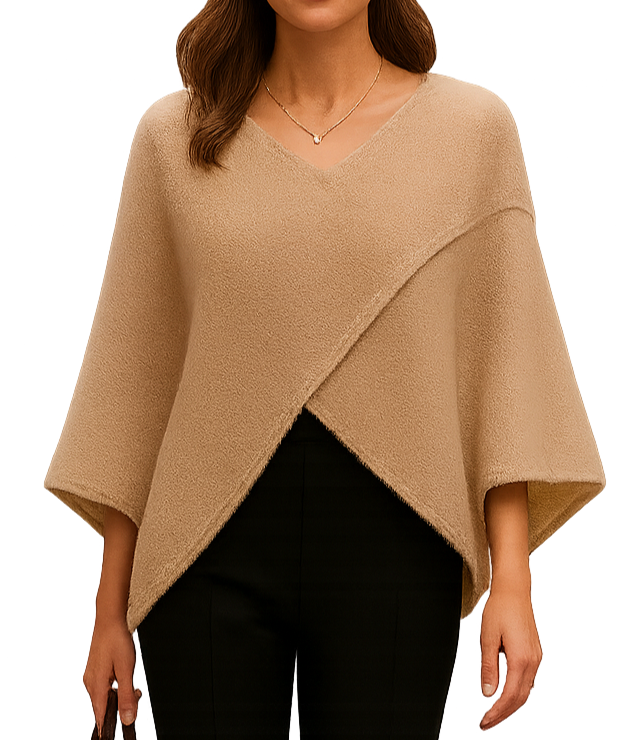 Cross Over Knit - Beige
