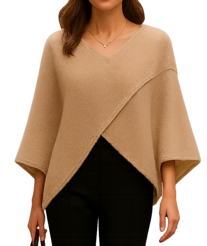 Cross Over Knit - Beige