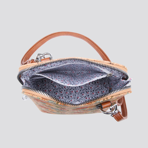 Cork Cross Body Bag - Abstract