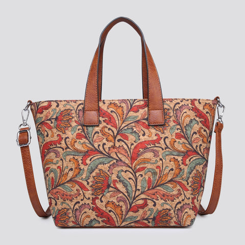 Cork Tote Bag - Paisley