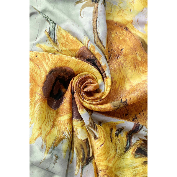 Van Gogh Sunflowers Silk Scarf - Yellow