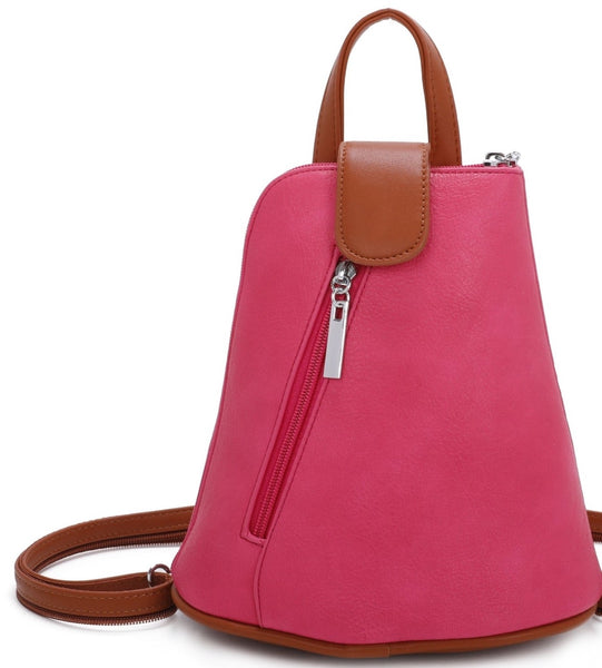Mini Backpack Handbag - Fucshia
