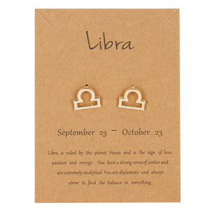 Libra Earrings Gold or Silver