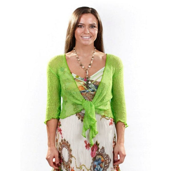 Knitted Shrug Cardigan - Lime