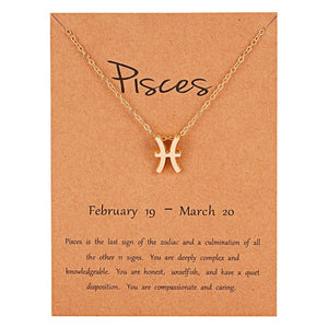 Pisces Necklace Gold or Silver