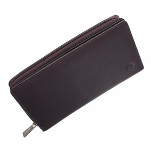 Mala Leather Purse - Large Purple Card & Coin Purse