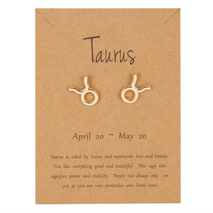 TaurusEarrings - Gold and Silver